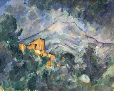 Montagne Sainte-Victoire und das Schwarze Schloss, 1904-06 von Paul Cézanne